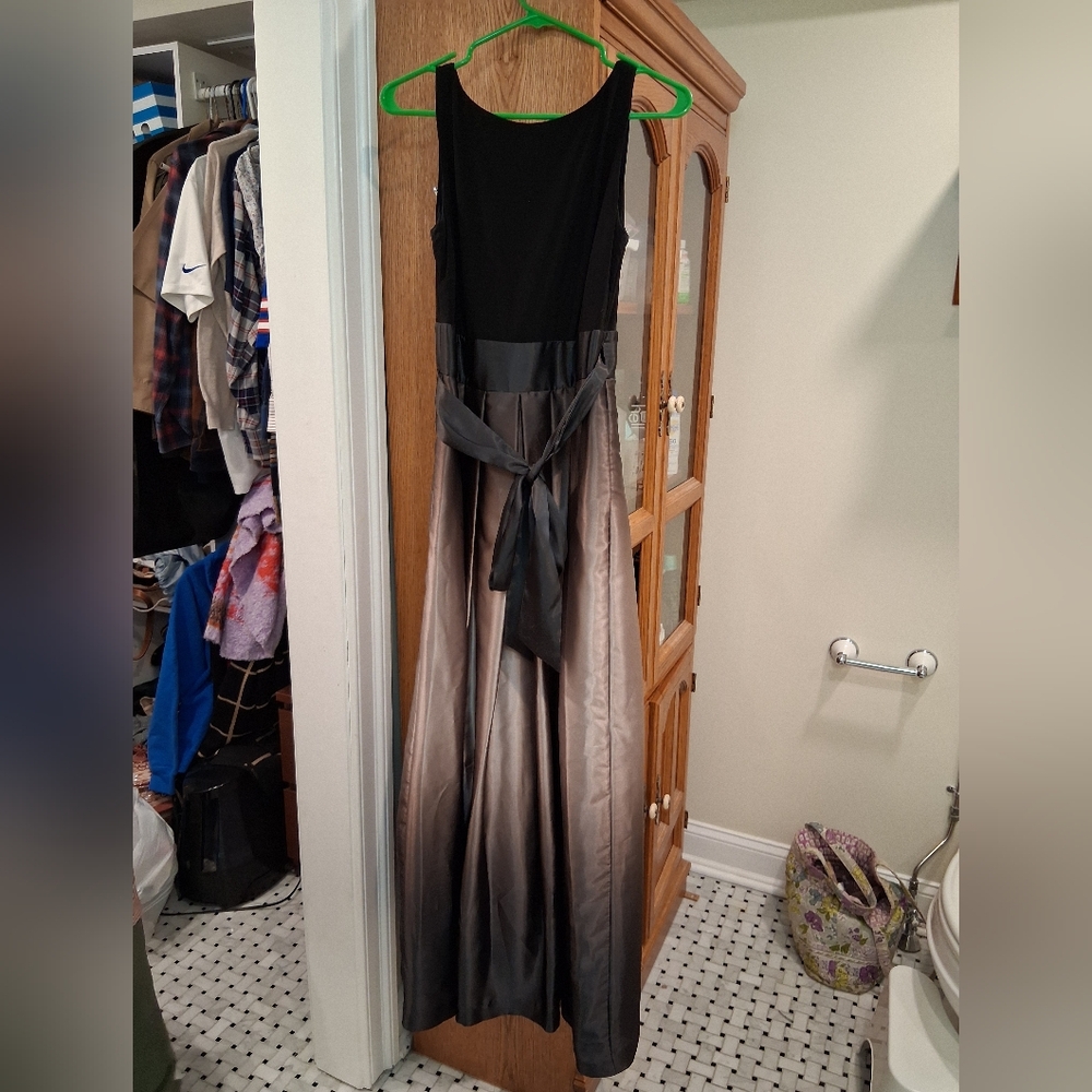 Elegant Black and Silver Gown